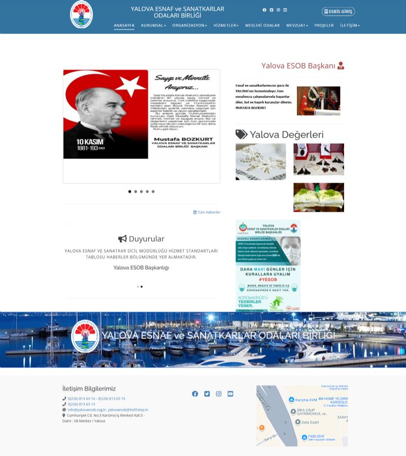 YALOVA ESNAF ve SANATKARLAR ODALARI BRL